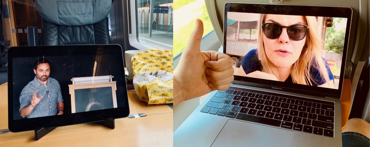 Vergleich iPad und MacBook im Zug