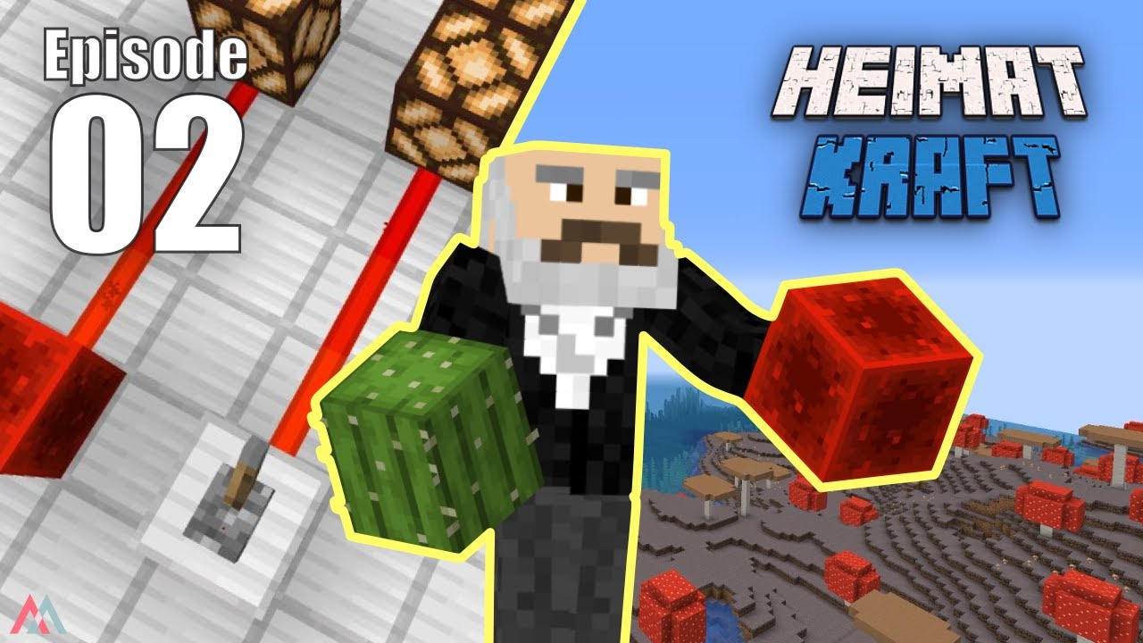 Second episode, whoop whoop! HeimatKraft #2 | Cacti Farming and Redstone Basics